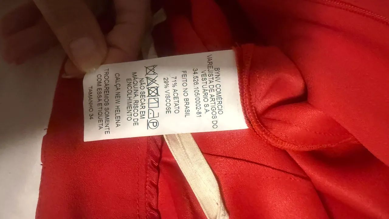 Calça helena bynv vermelha 34 - Foto 5