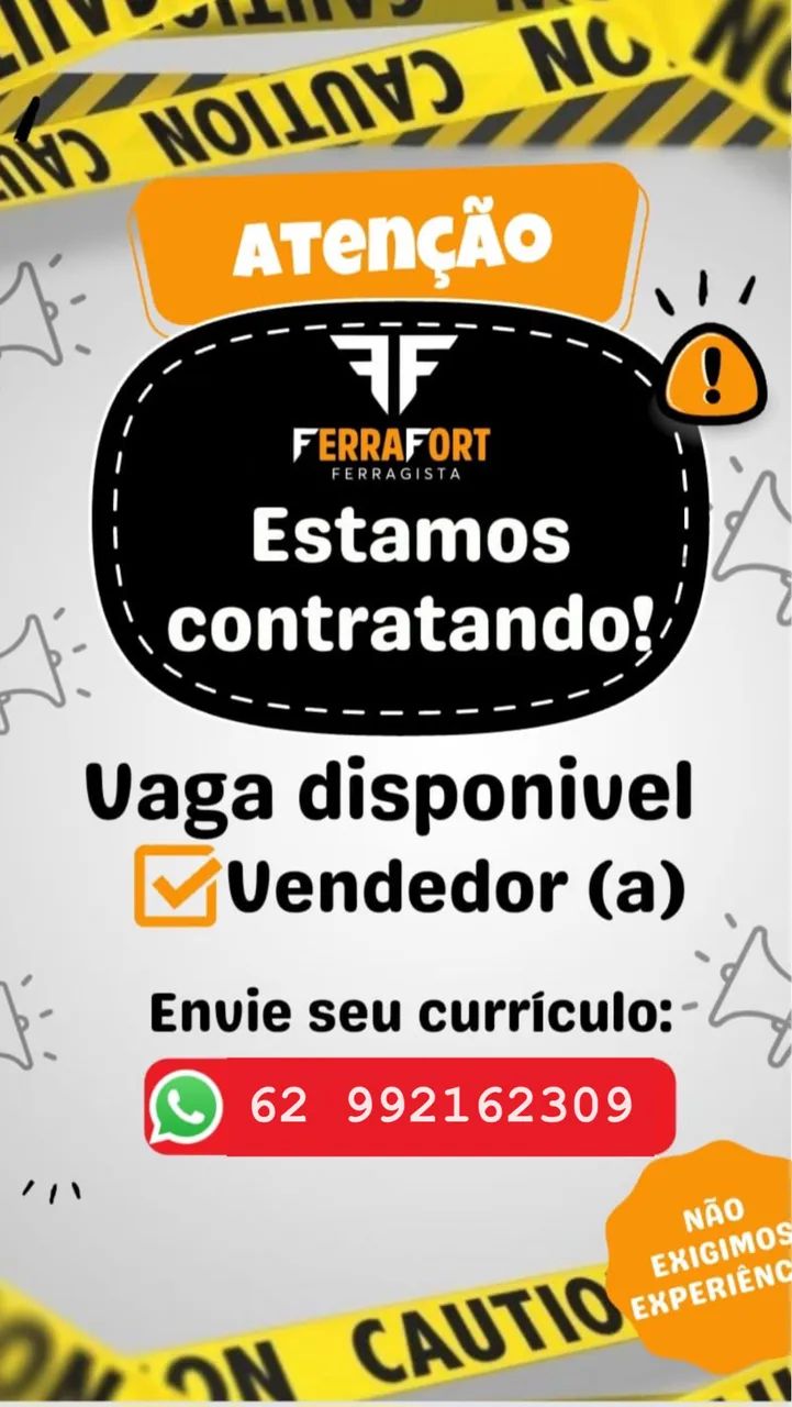 Vaga de emprego VENDEDOR EM FERRAGISTA