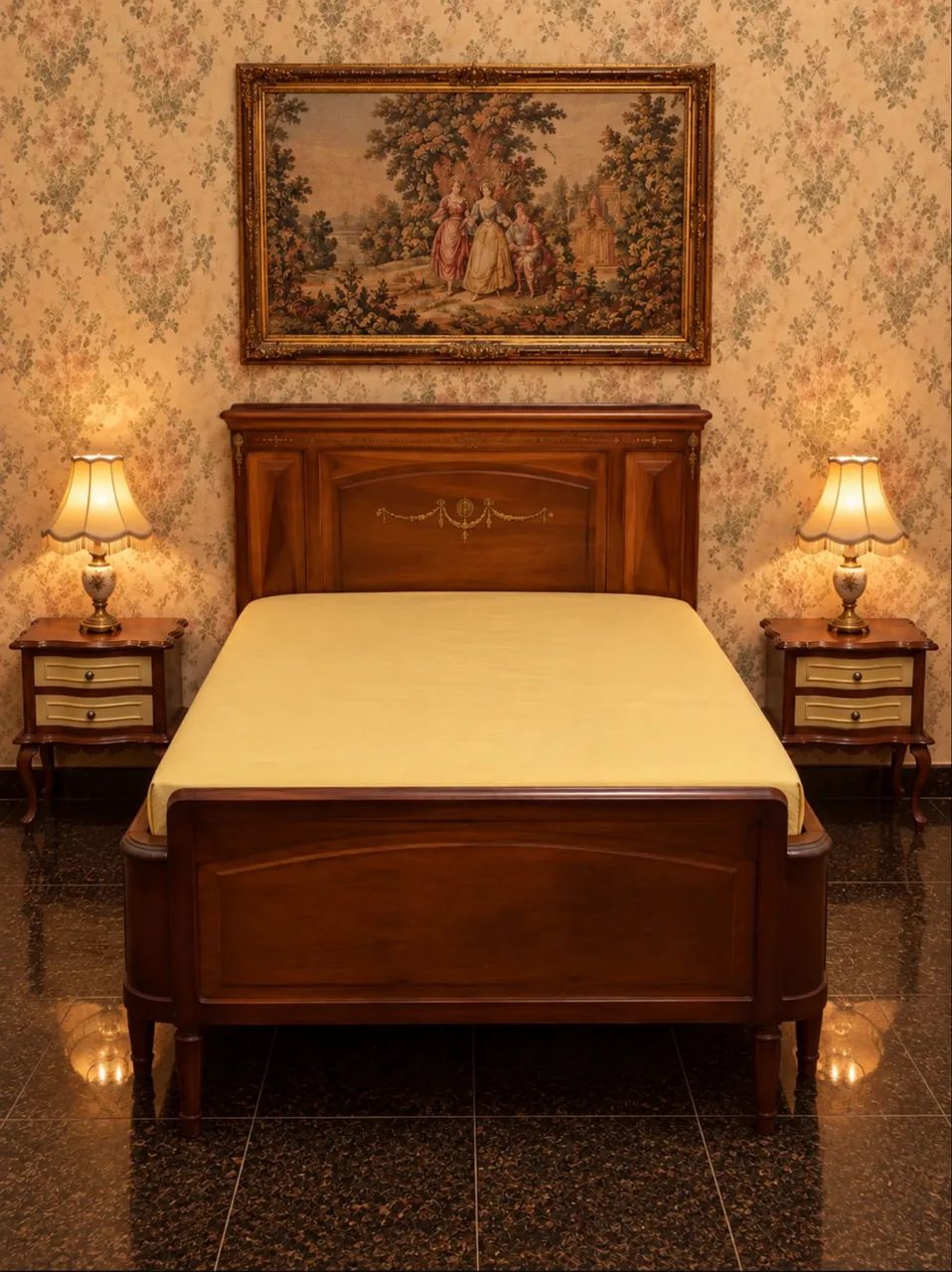 Cama antiga de madeira nobre  - Foto 3