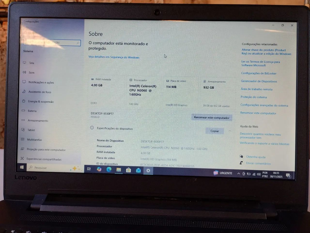 Notebook Lenovo com tela de 17 polegadas  - Foto 2