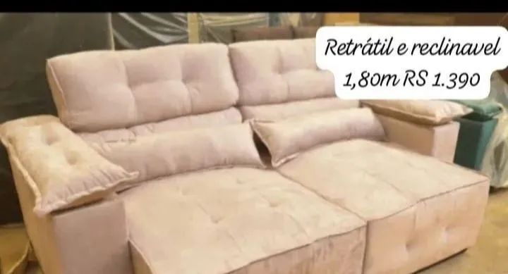 Promoção! Sofá retrátil e reclináveis 1,80m contato *) - Foto 2