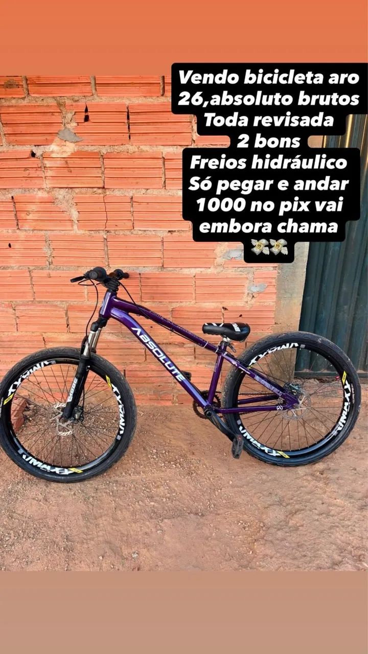 Vendo bicicleta aro 26, absoluto brutos Toda revisada