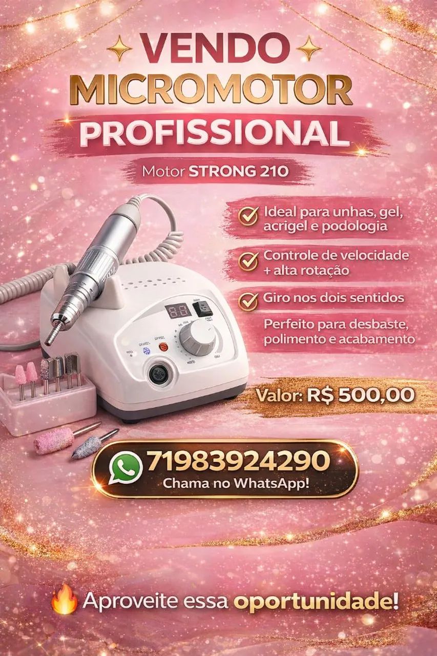 Motor profissional para podóloga e nail designer 