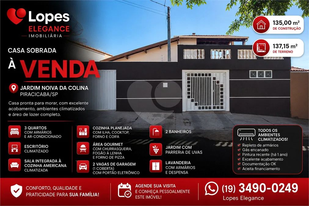 Casa com 3 quartos à venda em Jardim noiva da colina - SP