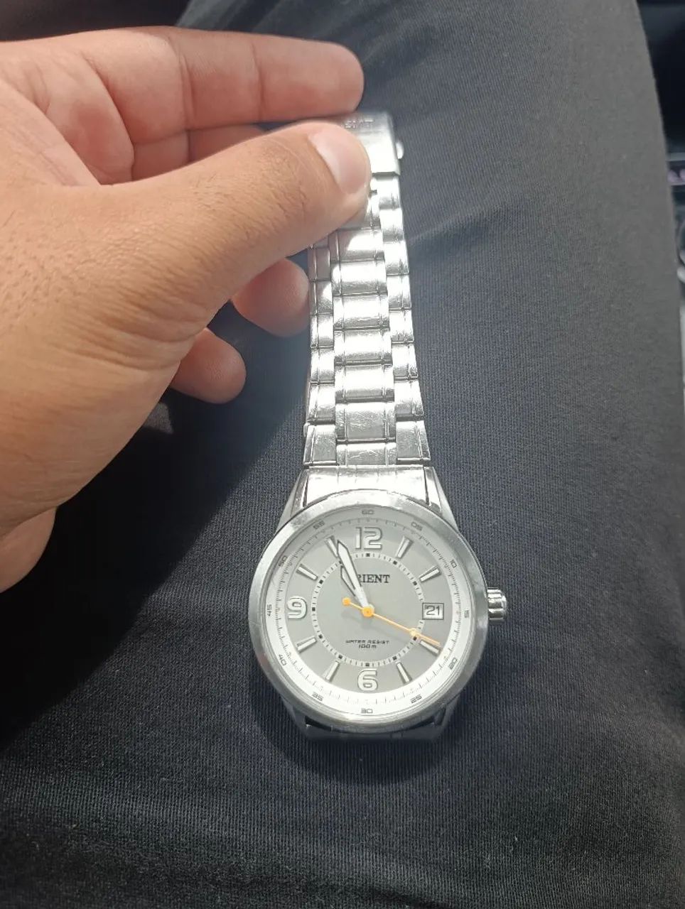 RELÓGIO ORIENTE PRATA AÇO INOX 