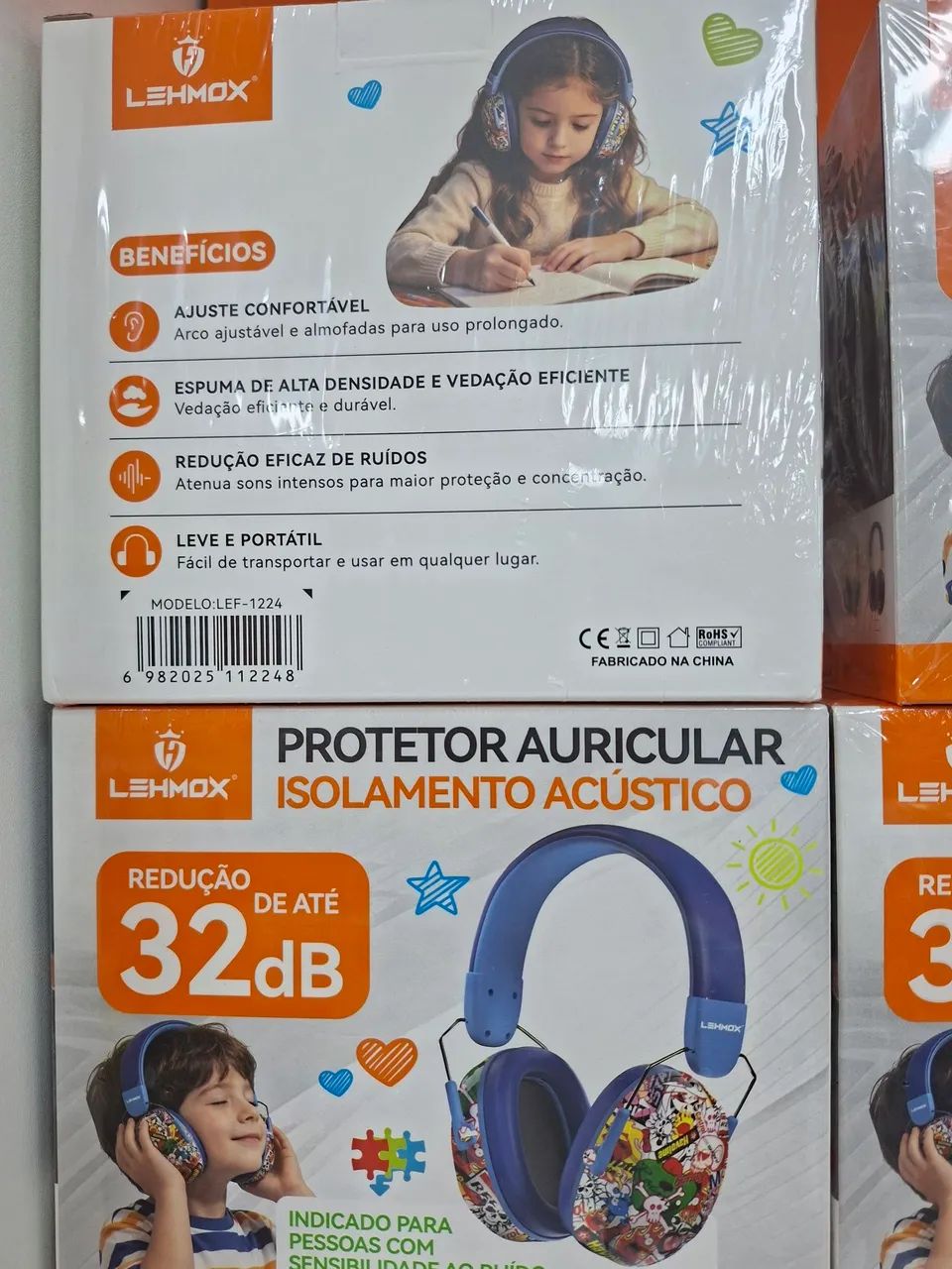 Protetor Auricular Lehmox abafador de ruídos infantil isolamento até 32dB - Foto 3