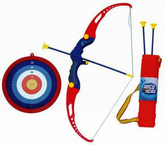 Kit Arco e 3 Flechas com Alvo e Aljava Bel
