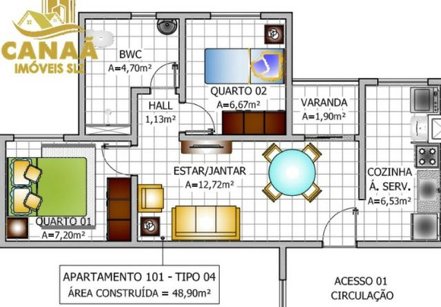 Cond. BelleVille Residence | Aptos c/ 02 Quartos | Lazer + Conforto e Segurança | Cohatraq - Foto 11