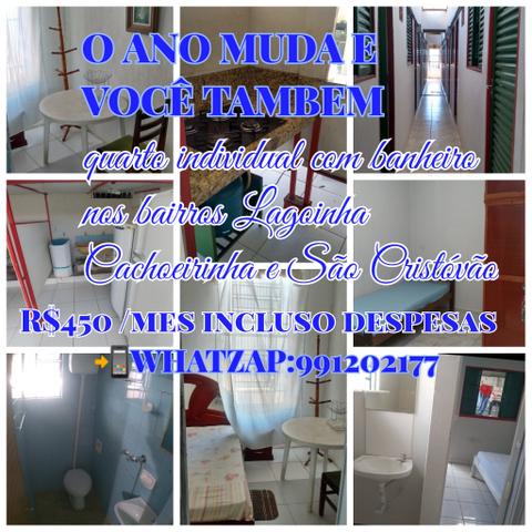 Quartos com banheiro na região central