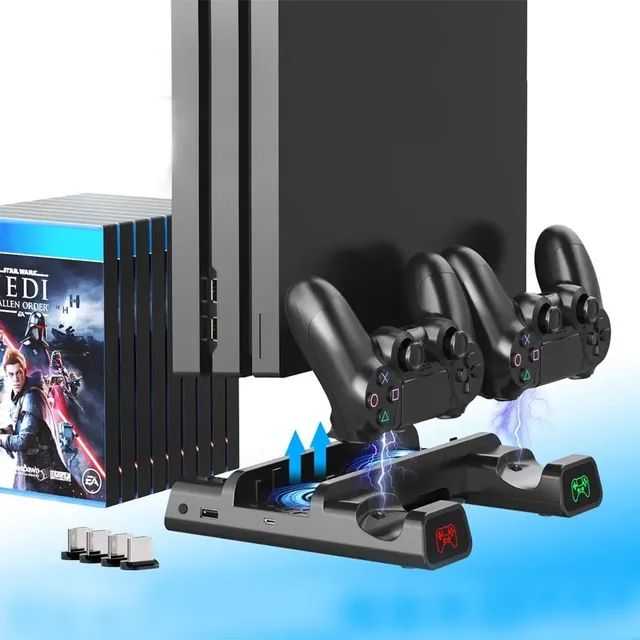 Base Vertical Cooler Ps4, Ps4 Slim, Ps4 Pro 3 Ventilador - Alinee - Outros  Games - Magazine Luiza