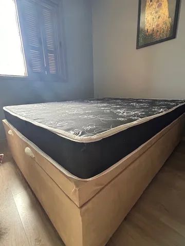 CAMA BOX CASAL BAÚ MOLAS - OPORTUNIDADE