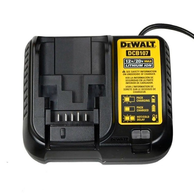 Carregador de Bateria Máx Li-Ion 12V a 20V Bivolt Dewalt DCB107-B2 - Foto 2