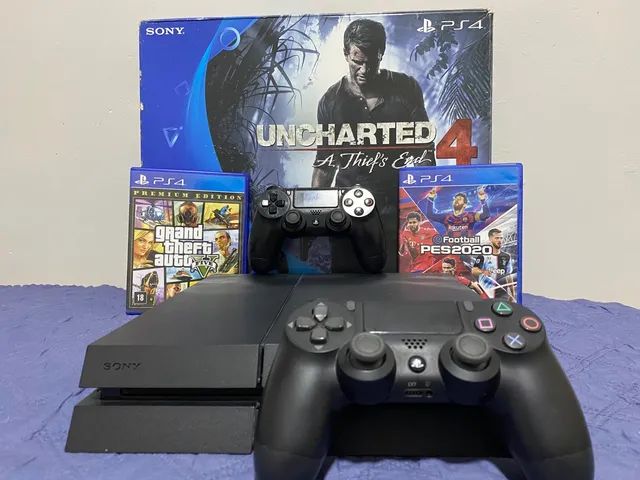 Ps4 Playstation 4 Semi Novo 500GB + 2 Controle Originais + GTA V