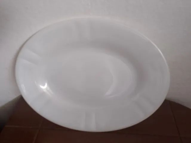 travessa antiga oval porcelana branca - Foto 3
