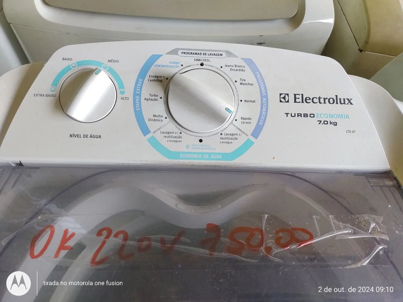 LAVADORA ELECTROLUX LTE07