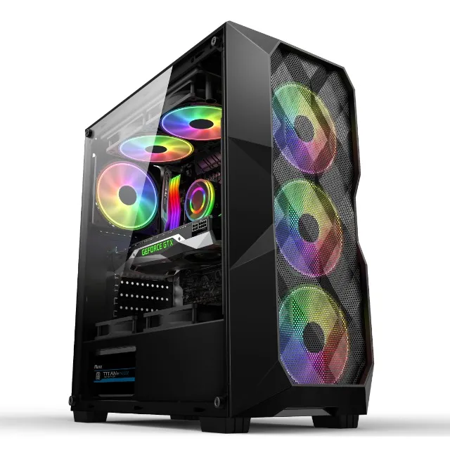 Gabinete Gamer Lateral de Vidro 3 Fans RGB