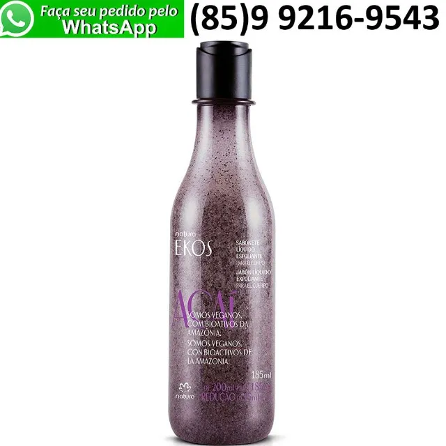 Sabonete Líquido Esfoliante Corporal Ekos Açaí 185ml