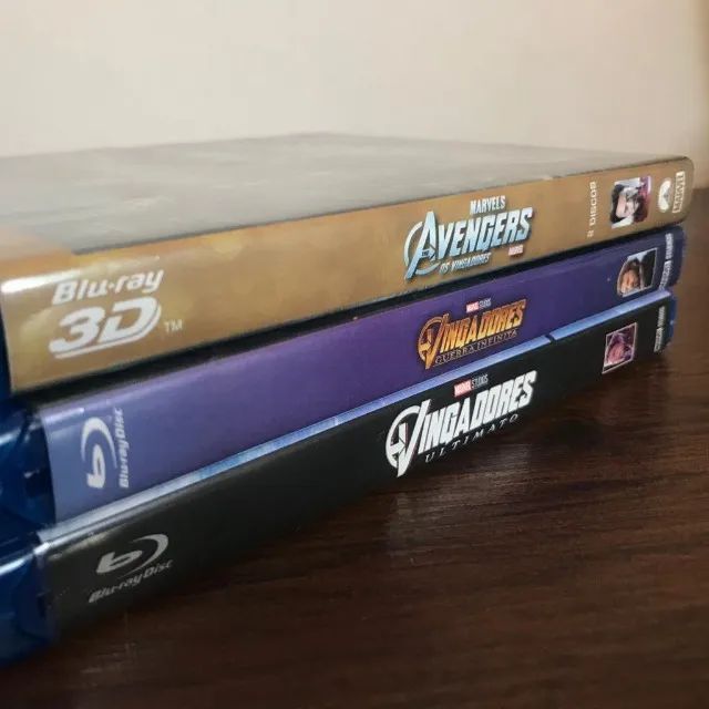 Bluray Vingadores 3D + Guerra Infinita + Ultimado (3 Filmes) - Foto 2