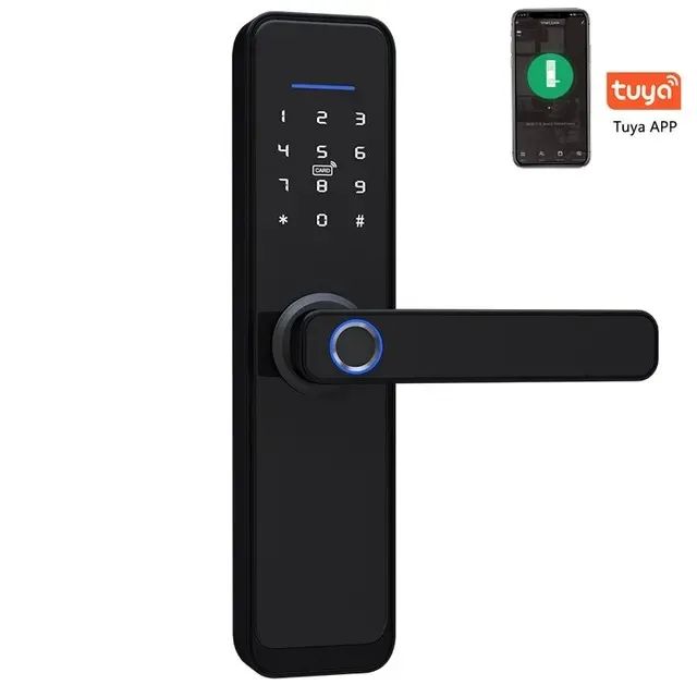 Fechadura Eletrônica Digital Biométrica Wifi Touch Cartão Tag Senha - Foto 5