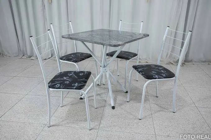 Mesa 4 cadeiras 75x75 granito - ENTREGA HOJE !!!  - Foto 2