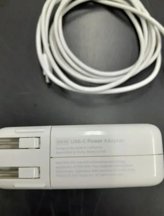 Carregador Macbook 96w USB C Original c/ Cabo Impecável P/ Macbook - Foto 2