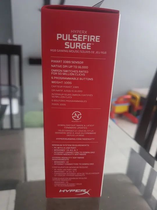 MOUSE GAMER - HYPERX - PULSEFIRE SURGE - 16.000 DPI - Foto 3