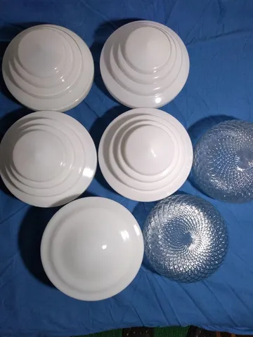 Antigo Globo Escadinha e Chapéu opalina década de 50.