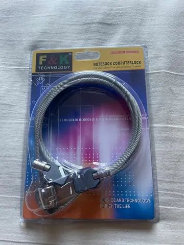 F & K Tech Notebook Laptop Computer Lock Security Lock Cable Chain With Keys - Foto 3