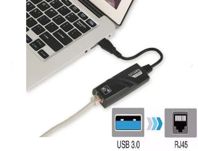 Placa de Rede Usb 2.0 e 3.0 para PC Notebook Novo - Foto 4