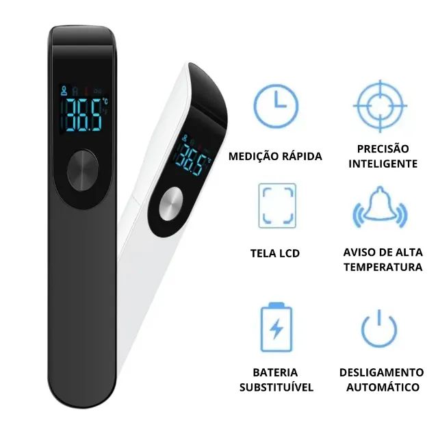 Termômetro digital infravermelho sem contato, medidor de temperatura para bebês e adultos - Foto 4