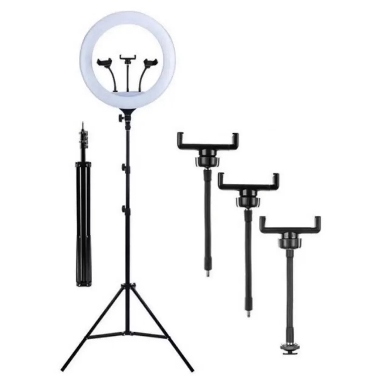 Kit ring light completo.fonte de energia.c remoto . tripé 2.1m.3 suporte para celular  - Foto 3