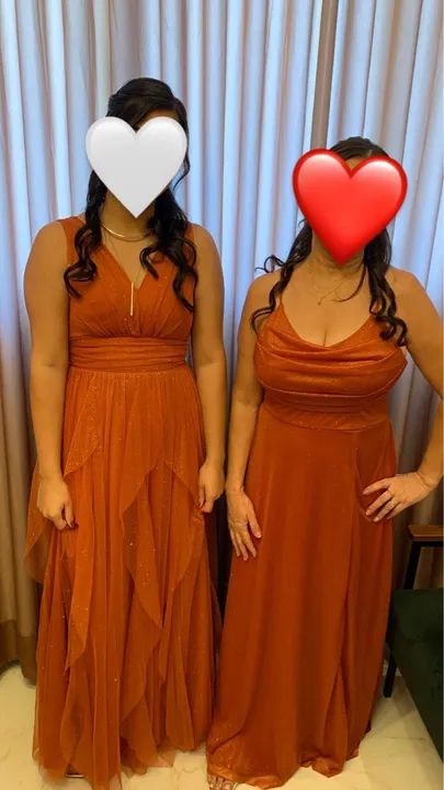 Vestido terracota de festa para madrinhas - Foto 6