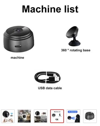 Mini camera de vigilância ip wifi hd 1080p - visão noturna. - Foto 4
