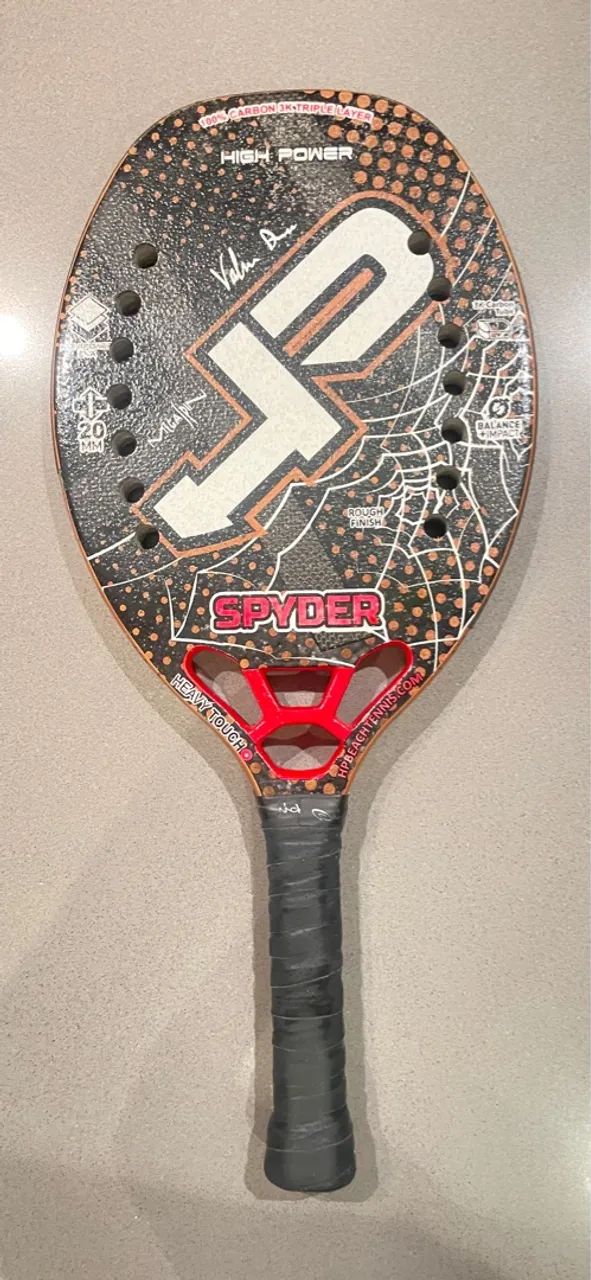 Raquete de Beach Tennis HP Spyder Nova Pouco Uso 100%carbon 3K Triple Layer usei 2x nova