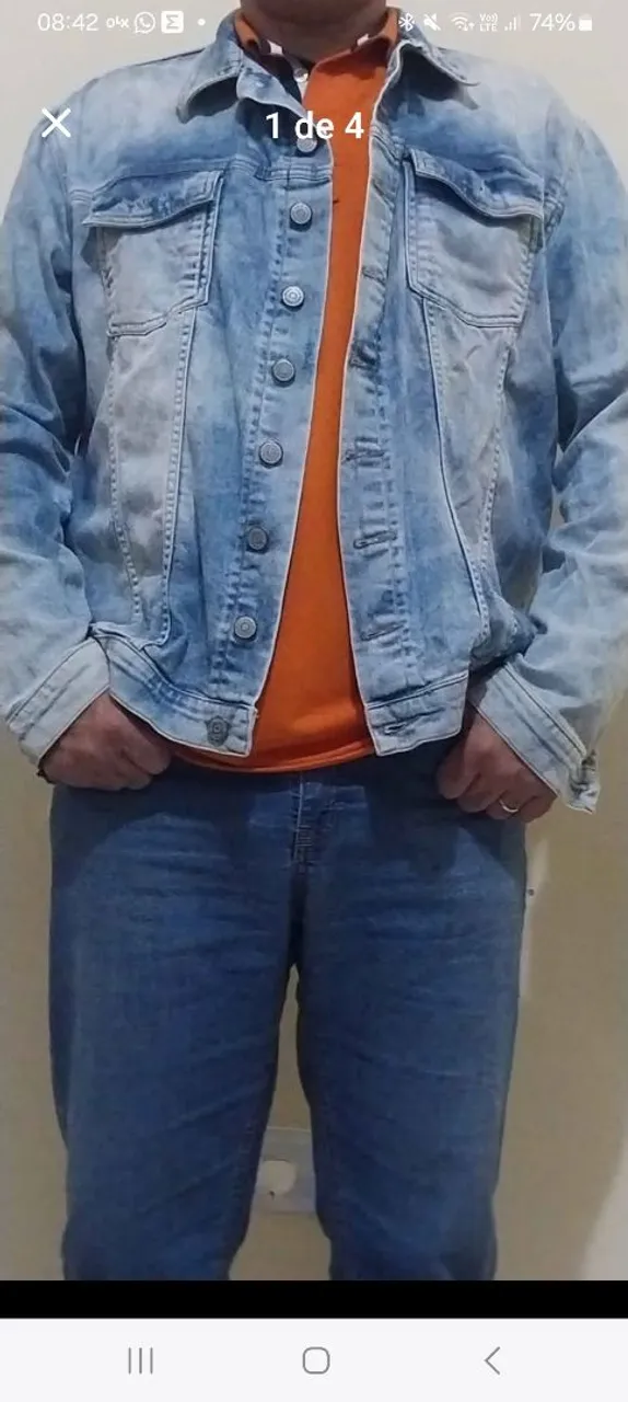 Jaqueta Jeans Masculina