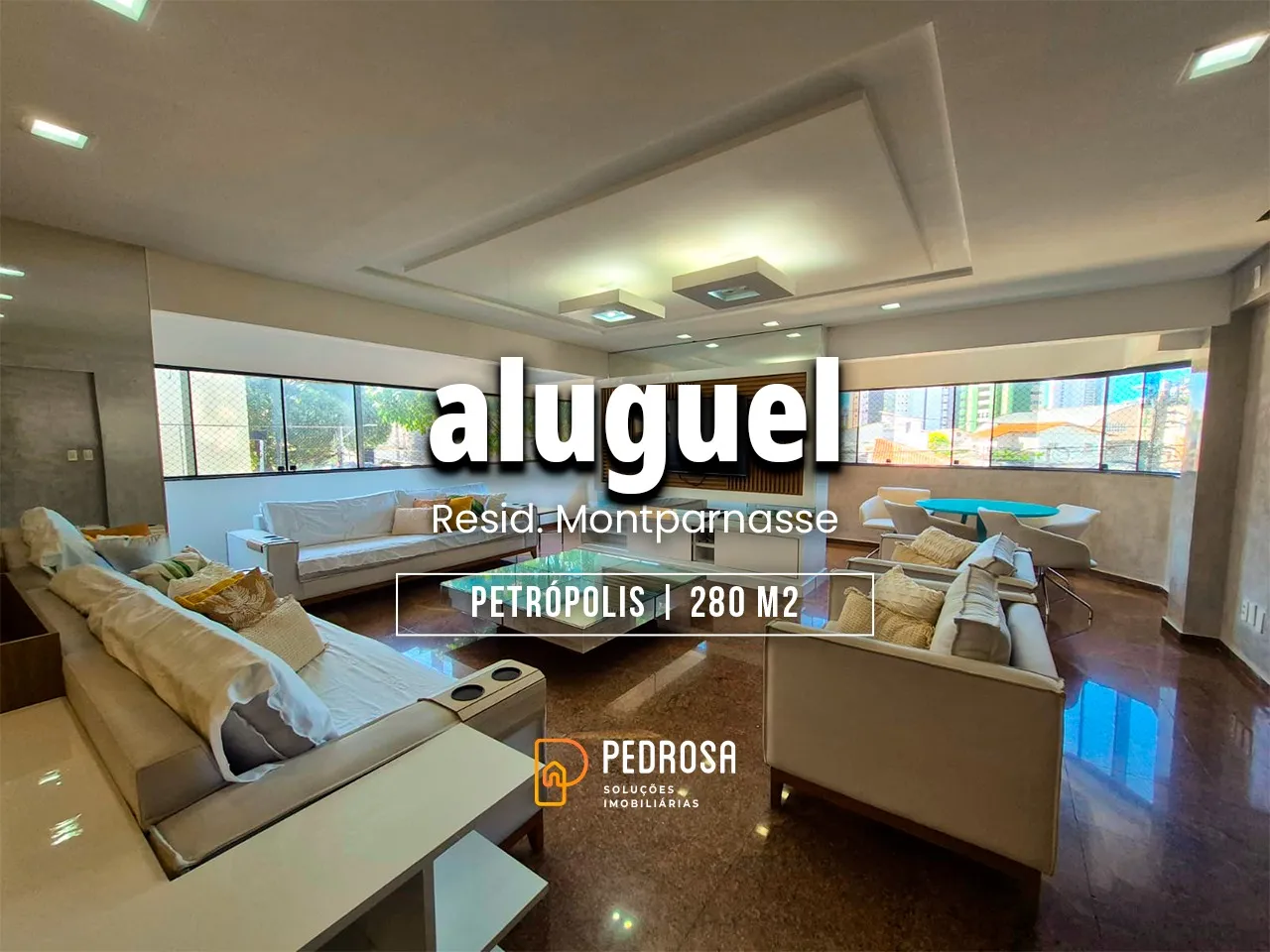 ALUGUEL - APT MOBILIADO - ALTO PADRÃO - 4 SUÍTES - PETRÓPOLIS - NATAL.