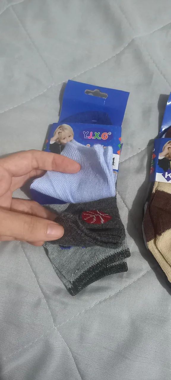 Kit com 3 pares, meias infantis 2 a 4 anos - Foto 5