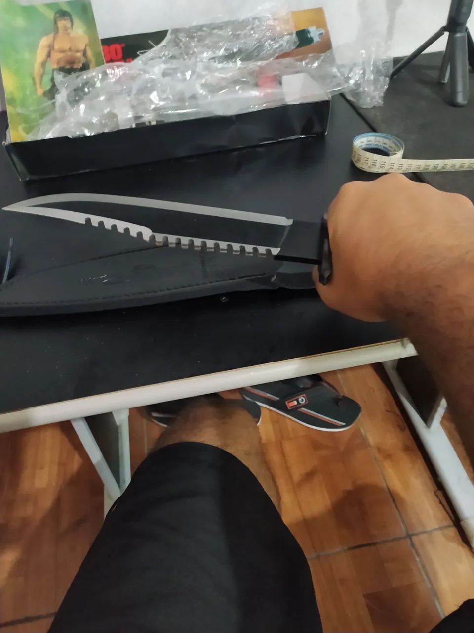 Faca do Rambo 2 First blood com bainha e assinatura certificado de autenticidade  - Foto 5