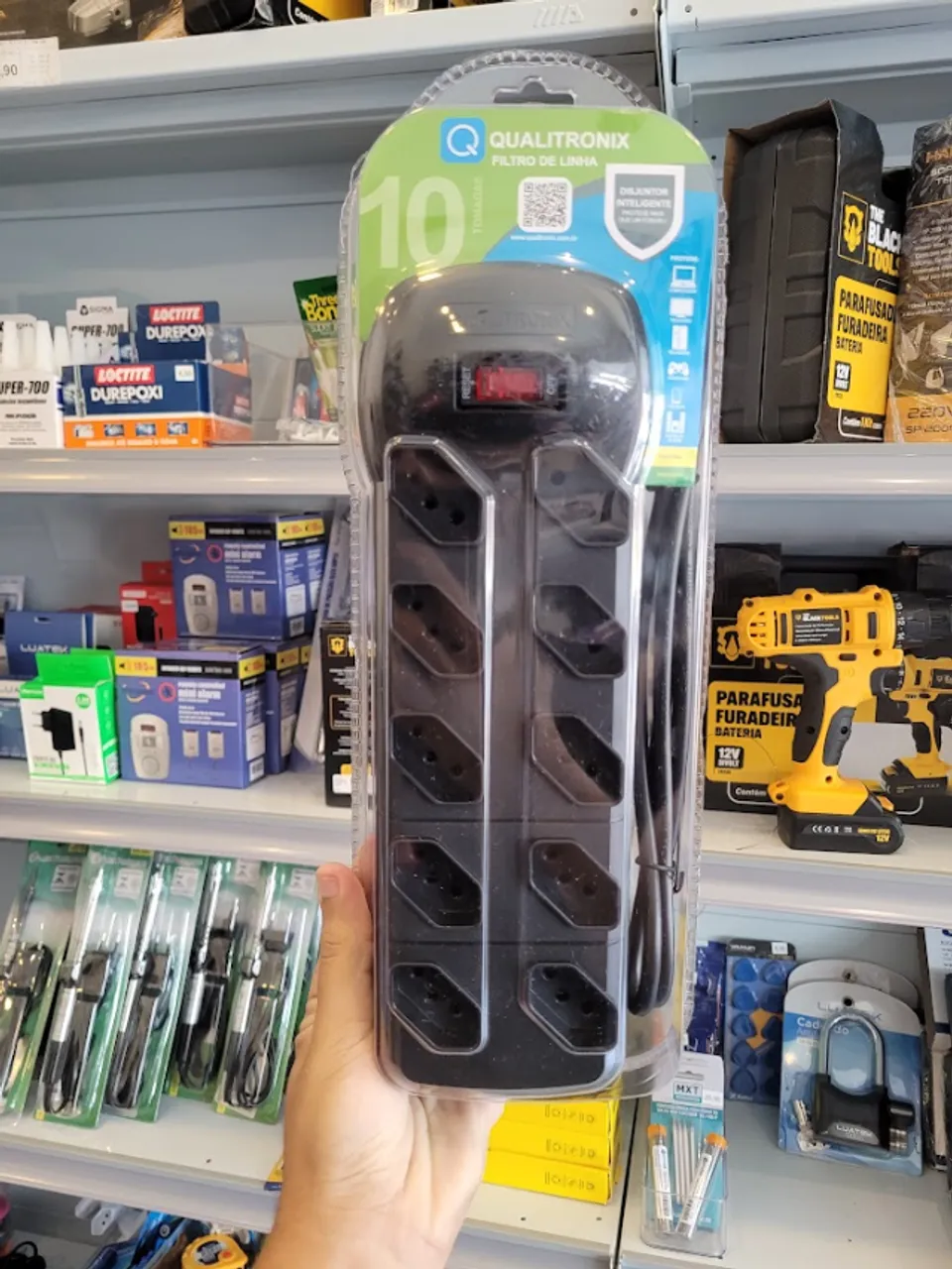 FILTRO DE LINHA QFL10 10 TOMADAS