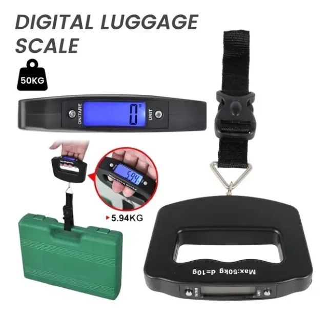 Balança Digital 50kg Bagagem Mala Portátil De Mão Eletrônica - Foto 3