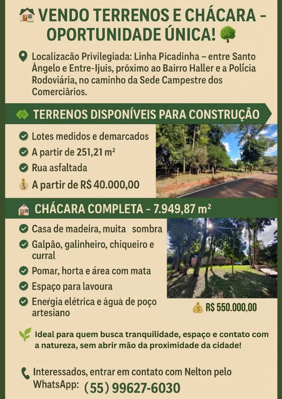Terrenos e Chácara
