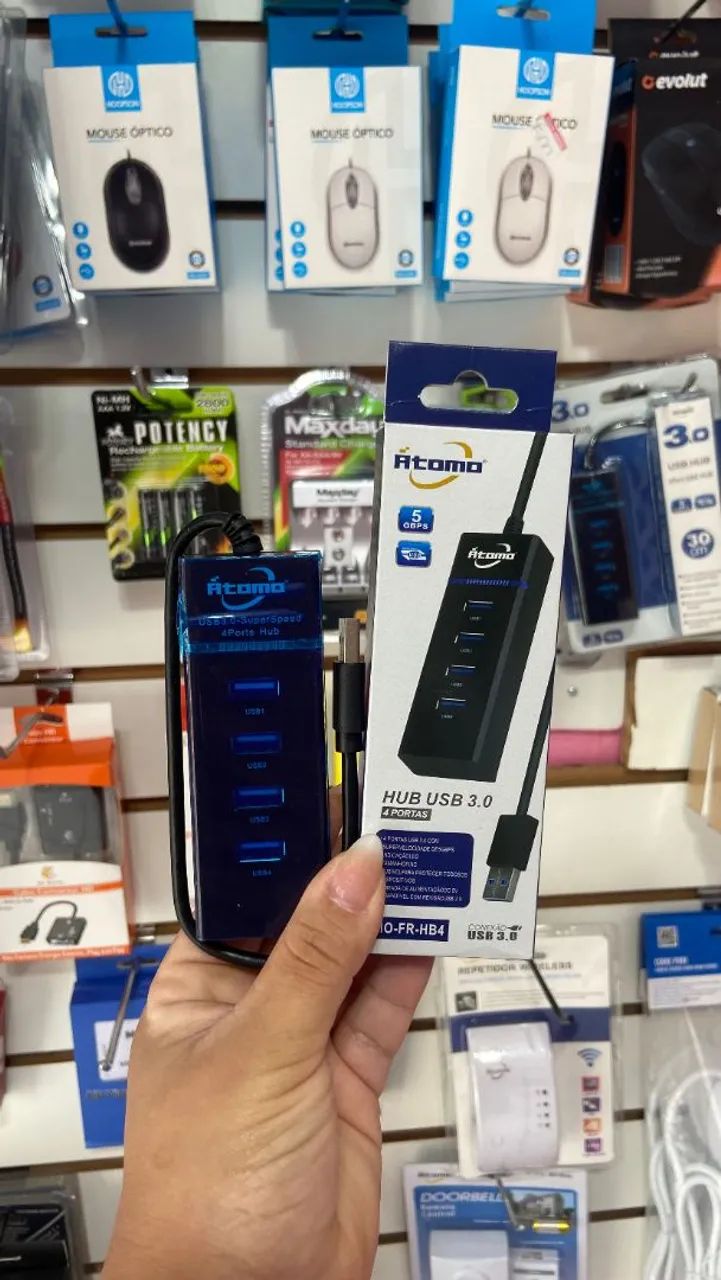 Hub USB 3.0 4 Portas Super Speed Atomo