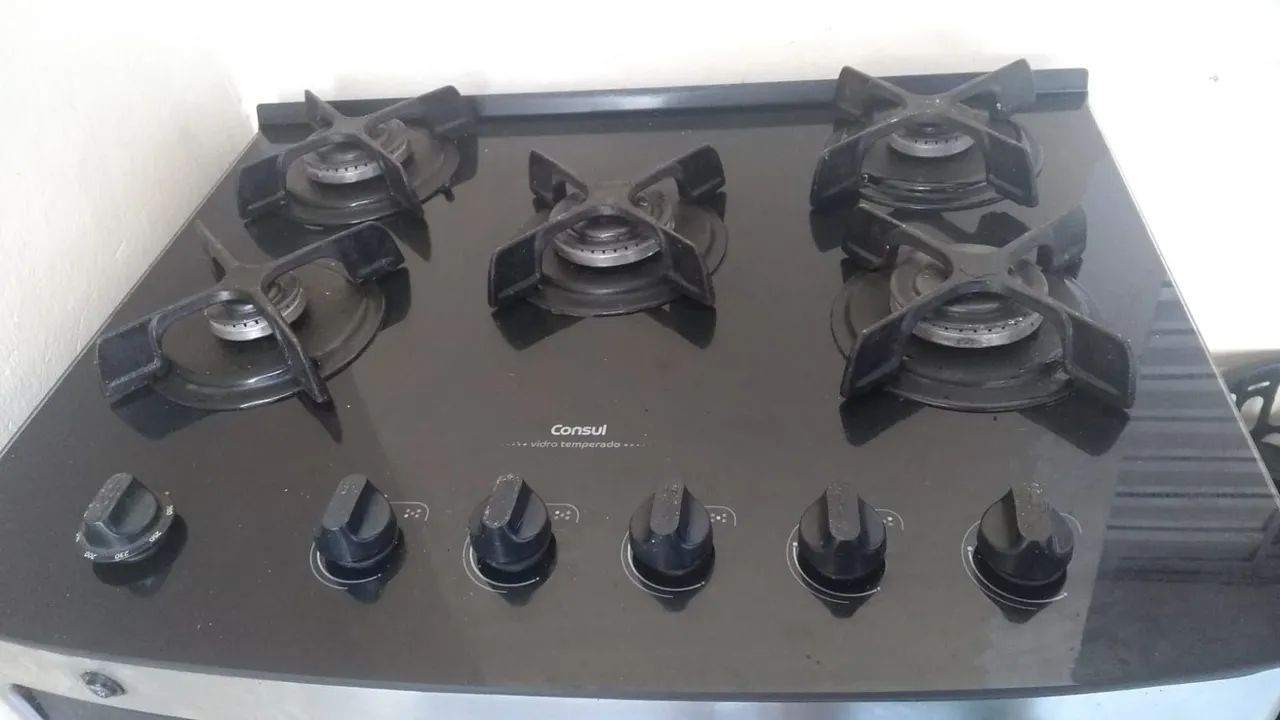 Cooktop Consul 5 bocas vidro temperado