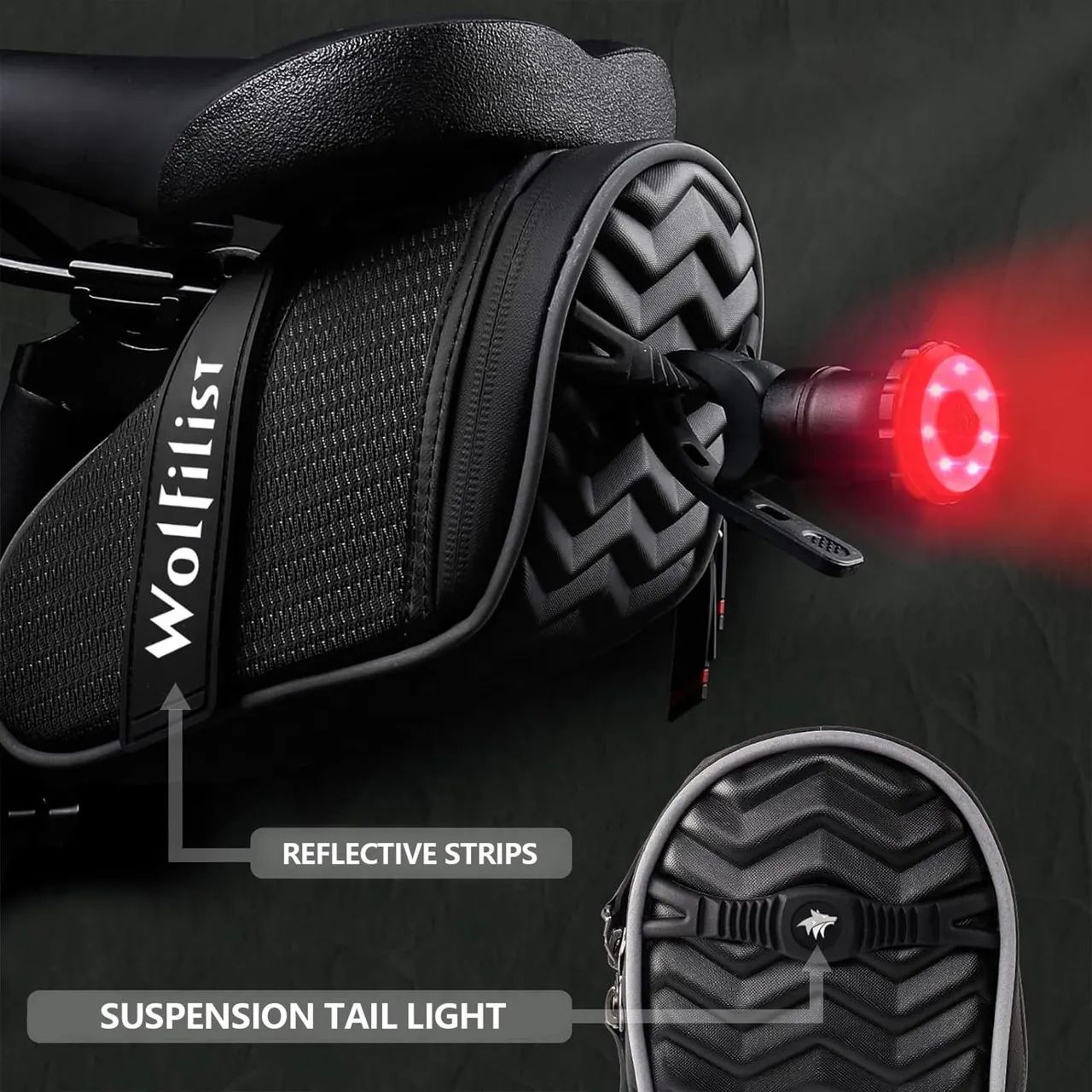 Bolsa de Selim para Bicicleta Wolfilist - Foto 3