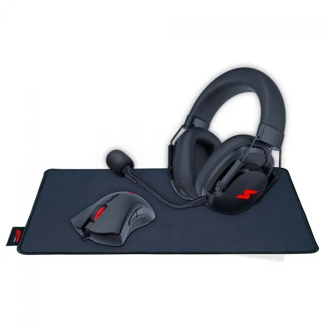 Combo Gamer SuperFrame Magnus 3 Em 1, Headset, Mouse e Mousepad, Black