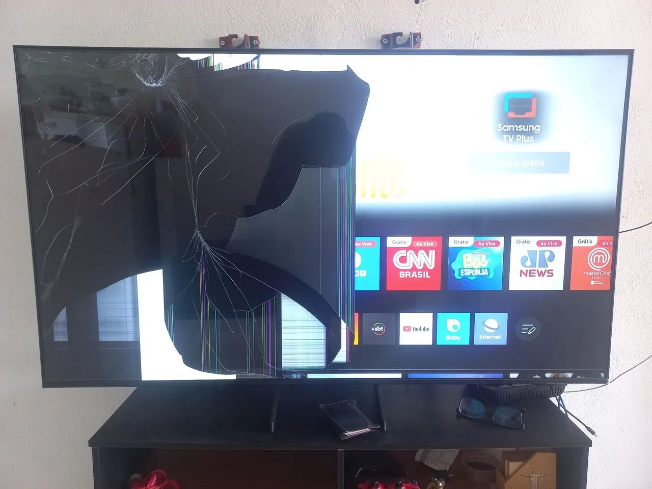 TV 55 polegadas com tela quebrada - Foto 3