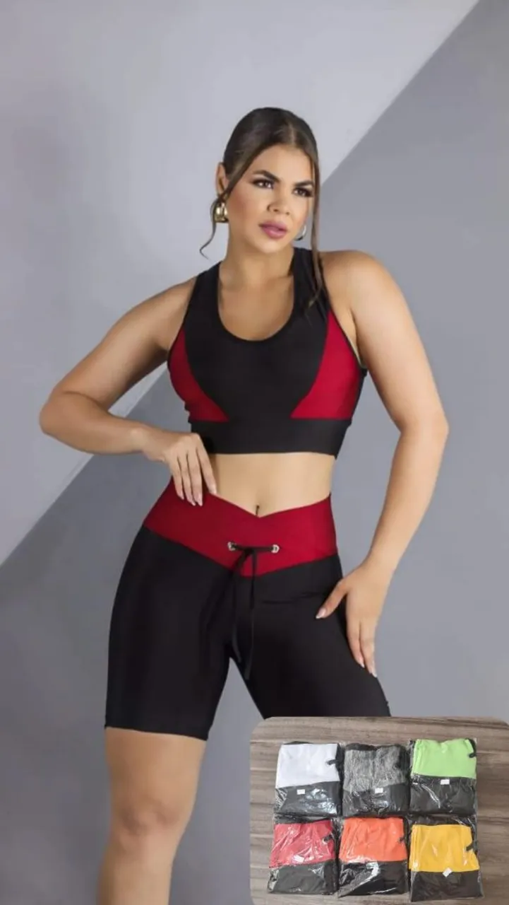 Conjunto Fitness Feminino Varias Cores