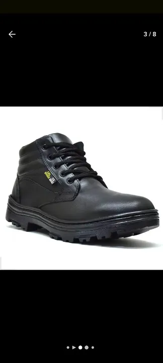 Bota de Segurança Couro Preta Bico PVC