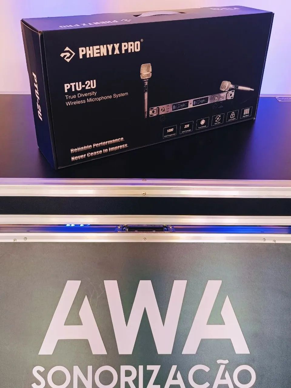 Microfone Sem Fio Phenyx Pro PTU-2U / Profissional Duplo em 1 Unidade de Rack - Foto 3