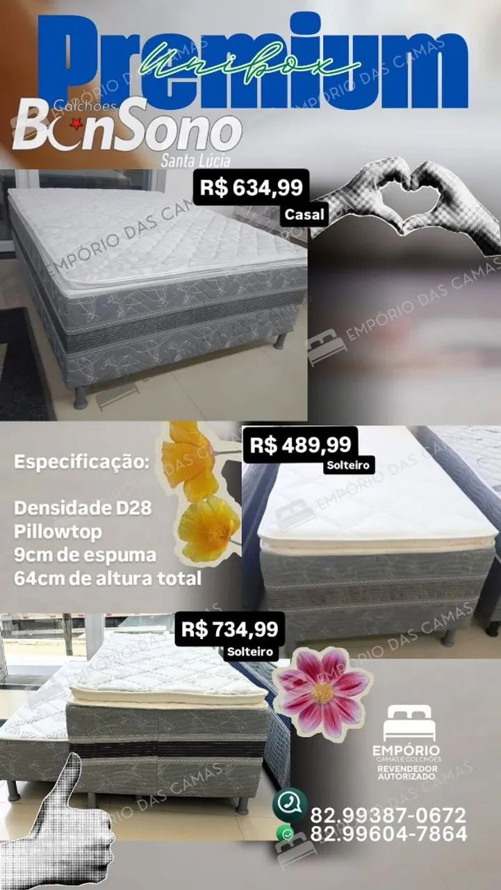 Cama unibox premium casal solteiro bicama novas de fábrica bonsono